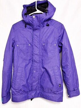 Vans Purple Hooded Jacket Women’s Small Waterproof Windbreaker Coat